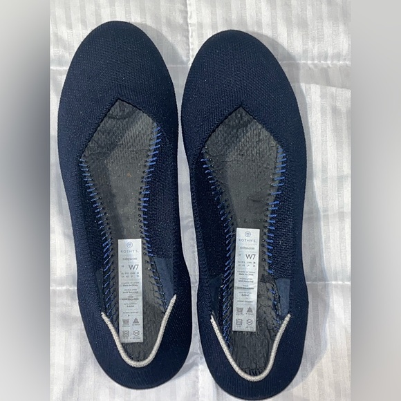 Rothy's The Flat Navy Blue Knit Round Toe Knit Ballet Flats Womens Size 7 - Picture 5 of 8